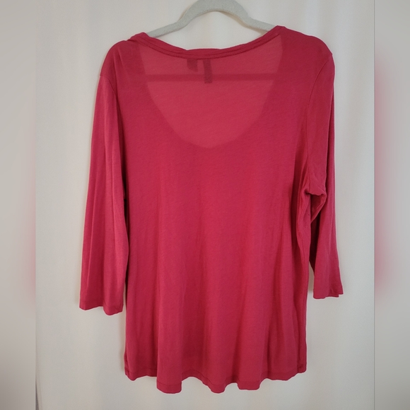 Cynthia Rowley 3/4 Sleeve Knit Top Size Large - Picture 3 of 4